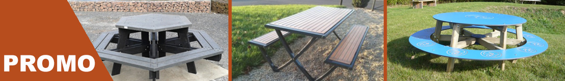 Profitez de nos offres exceptionnelles sur nos tables de pique nique. pour collectivités, professionnels et particuliers